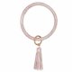 (image for) Wrist-let Bangle Key Chain Tassel - Pink Shiny Leather