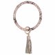 (image for) Wrist-let Bangle Key Chain Tassel - Serpentine Leather Shiny Tan