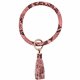 (image for) Wrist-let Bangle Key Chain Tassel - Serpentine Leather Pink