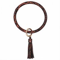 (image for) Wrist-let Bangle Key Chain Tassel - Serpentine Leather Copper