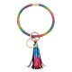 (image for) Wrist-let Bangle Key Chain Rhinestone Tassel - Rainbow