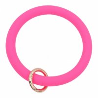 (image for) Wrist-let Bangle Key Chain Silica Gel Medium Pink