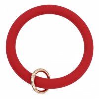 (image for) Wrist-let Bangle Key Chain Silica Gel Dark Red