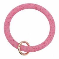 (image for) Wrist-let Bangle Key Chain Silica Gel Glitter Red
