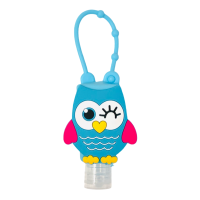 (image for) Silicone Bottle Holder for Mini 1oz Hand Sanitizer Owl