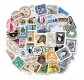 (image for) American and Europe Stamps Decal Stickers Non Repeating 50 pcs