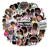 (image for) Melanin Poppin Decal Stickers Singer Rapper Non Repeating 50pcs