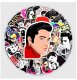 (image for) Elvis Presley Decal Stickers The King Non Repeating 50pcs