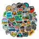 (image for) Camping Adventure Hiking Decal Stickers Non Repeating 50 pcs