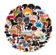 (image for) Dachshund Dog Puppy Decal Stickers Pet Mixed Non Repeating 50pcs