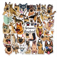 (image for) German Shephard Dog Stickers Mixed Non Repeating Decals 50 pcs