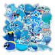 (image for) Sea Life Stickers Sharks and more Blue tones Non Repeating 49pcs