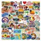 (image for) Florida Theme Stickers Non Repeating Luggage Decals 50 pcs
