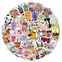 (image for) Boba Tea Stickers Cartoon Skateboard Laptop Sticker Bomb 50 pcs