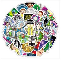 (image for) Rick and Morty Decal Stickers Non Repeating Characters 50 pcs
