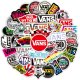(image for) Vans Shoe Brand Vinyl Decal Stickers Non Repeating 50 pcs