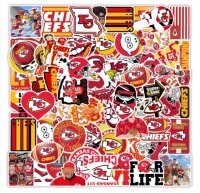 (image for) Kansas City Chiefs Football Stickers Waterproof Decals 50 pcs
