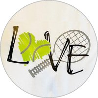 (image for) Tennis Love Snap Jewelry Glass Charm fits 18-20mm Ginger Snaps