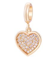 (image for) End Less Charm Drop - CZ Heart Gold