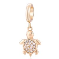 (image for) End Less Crystal Charms Drop - Turtle Gold w/ Clear Stones