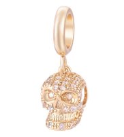 (image for) End Less Charm Drop - CZ Skull Gold