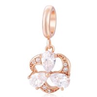 (image for) End Less Crystal Charms Drop - Rose Gold Clear Pear Stones