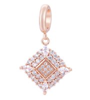 (image for) End Less Charm Drop - CZ Marquise Corners Rose Gold
