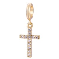 (image for) End Less Crystal Charms Drop - Gold Cross Clear