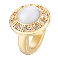(image for) End Less Charms - Ring Style Gold w/ White Cat's Eye