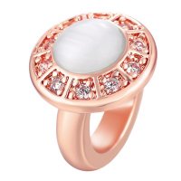 (image for) End Less Charms - Ring Style Rose Gold w/ White Cat's Eye
