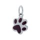 (image for) 12*20mm Small Stainless Steel Charm - Paw Print Dog Brown