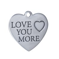 (image for) 20*20mm Stainless Steel Charm - Love You More