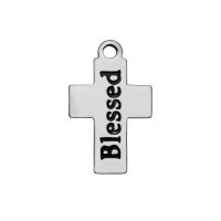 (image for) 10*16 Stainless Steel Charm - Blessed Cross Shape