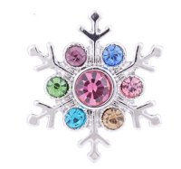(image for) Snap Jewelry Rhinestone Christmas Snowflake Multi color
