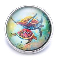 (image for) Snap Glass Jewelry - Turtle in Ocean