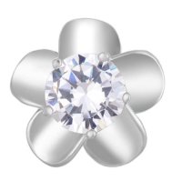 (image for) Snap Jewelry Large CZ - Flower Clear