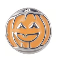 (image for) Mini Snap Jewelry Enamel Halloween Jack O Lantern fits 12mm Fits Ginger Charms