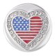 (image for) Snap Jewelry Enamel Flag Heart USA