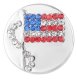(image for) Snap Jewelry Rhinestone USA Flag
