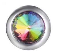 (image for) Mini Snap Jewelry Rainbow Crystal Rhinestone Stud fits 12mm Petite Ginger Charm