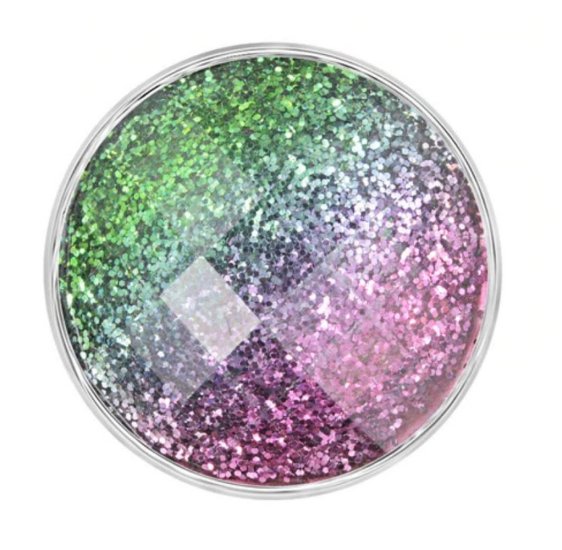 (image for) Snap Jewelry 18-20mm Glitter Purple Blue & Green - Click Image to Close