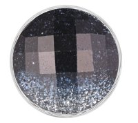 (image for) Snap Jewelry 18-20mm Glitter Black & Gray