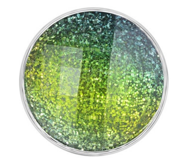 (image for) Snap Jewelry 18-20mm Glitter Green & Yellow - Click Image to Close