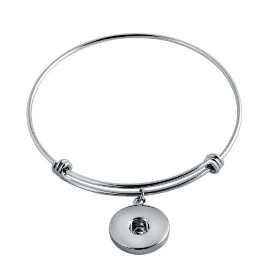 (image for) Snap Stainless Bracelet Alex & Ani Inspired Silver - Small - Click Image to Close