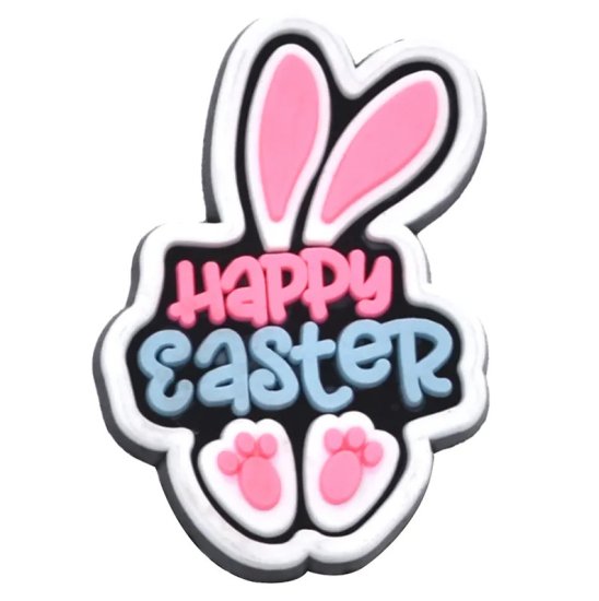 (image for) Easter Happy Easter Bunny Charms Holiday For Crocs (XH-573-07) - Click Image to Close