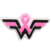 (image for) Shoe Charms Breast Cancer Awareness Pink Wonder Woman Ribbon
