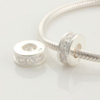(image for) Charm 925 - Baguette Rondelle - Clear