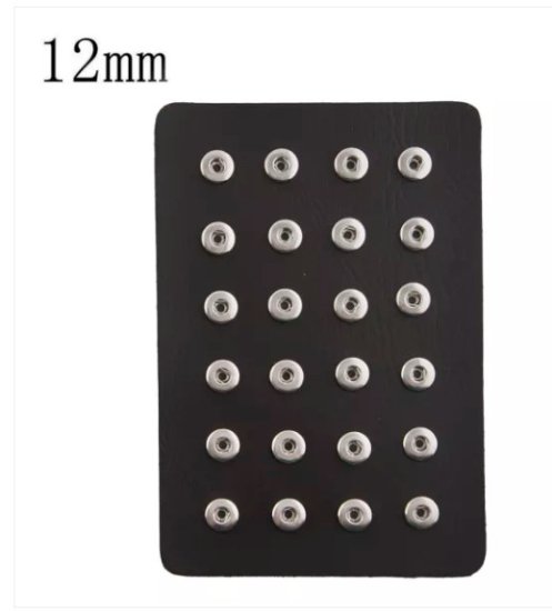 (image for) Mini 12mm Snap Storage System - Leather Dark Brown 24pcs - Click Image to Close