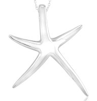 (image for) 925 - Sterling - Starfish Plain Silver Pendant