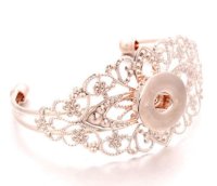 (image for) Snap Jewelry Bangle Wide Designer Rose Gold Cuff